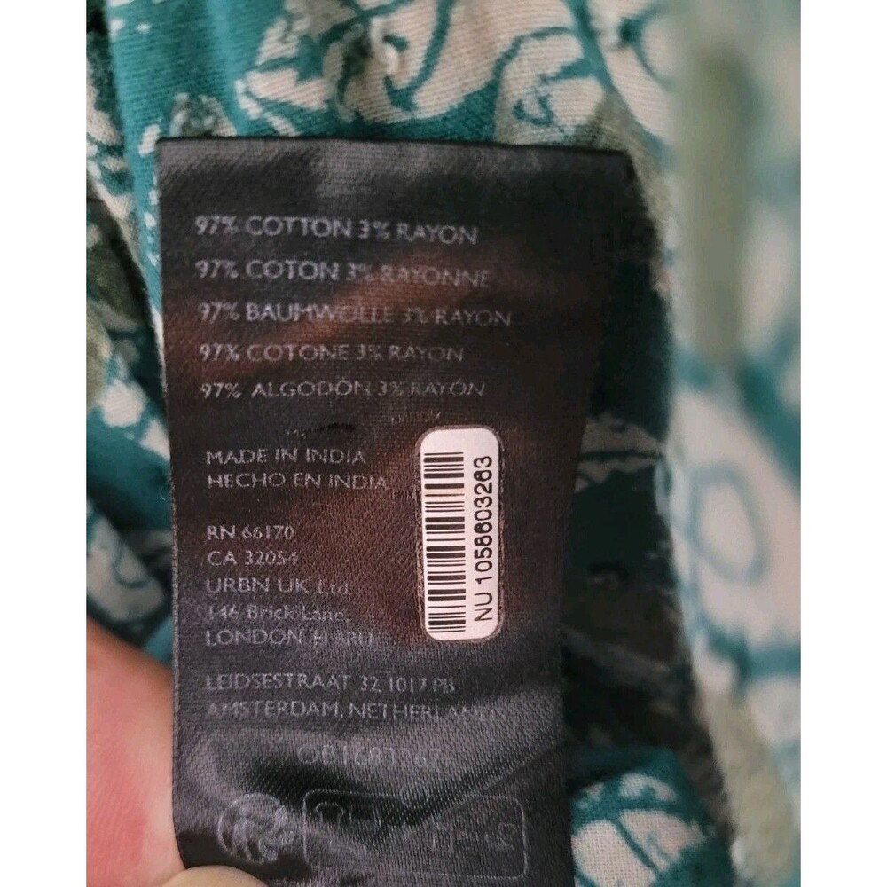 Free People Hazy Maisy Slouchy Maxi Dress Small Teal Floral Balloon Sleeve Boho - Picture 10 of 11